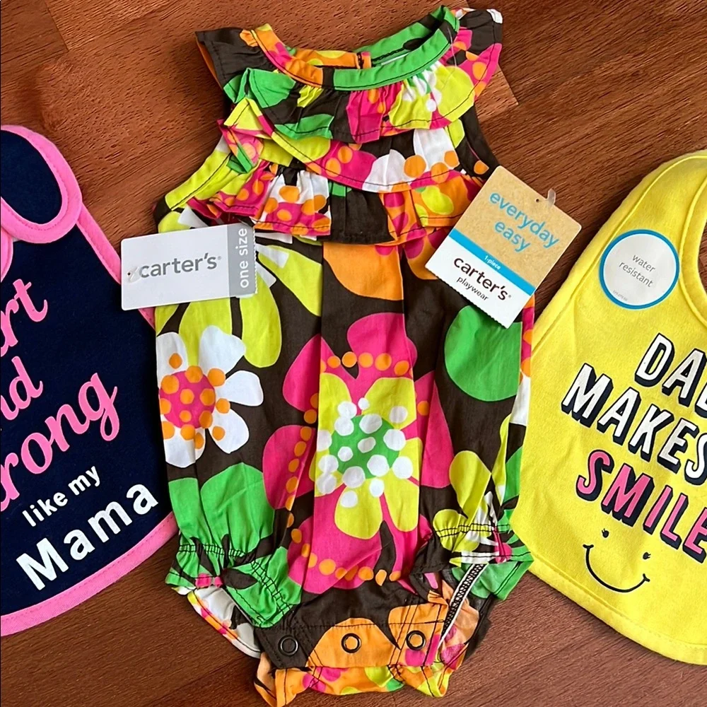 Carter's Baby Bib and Bodysuit